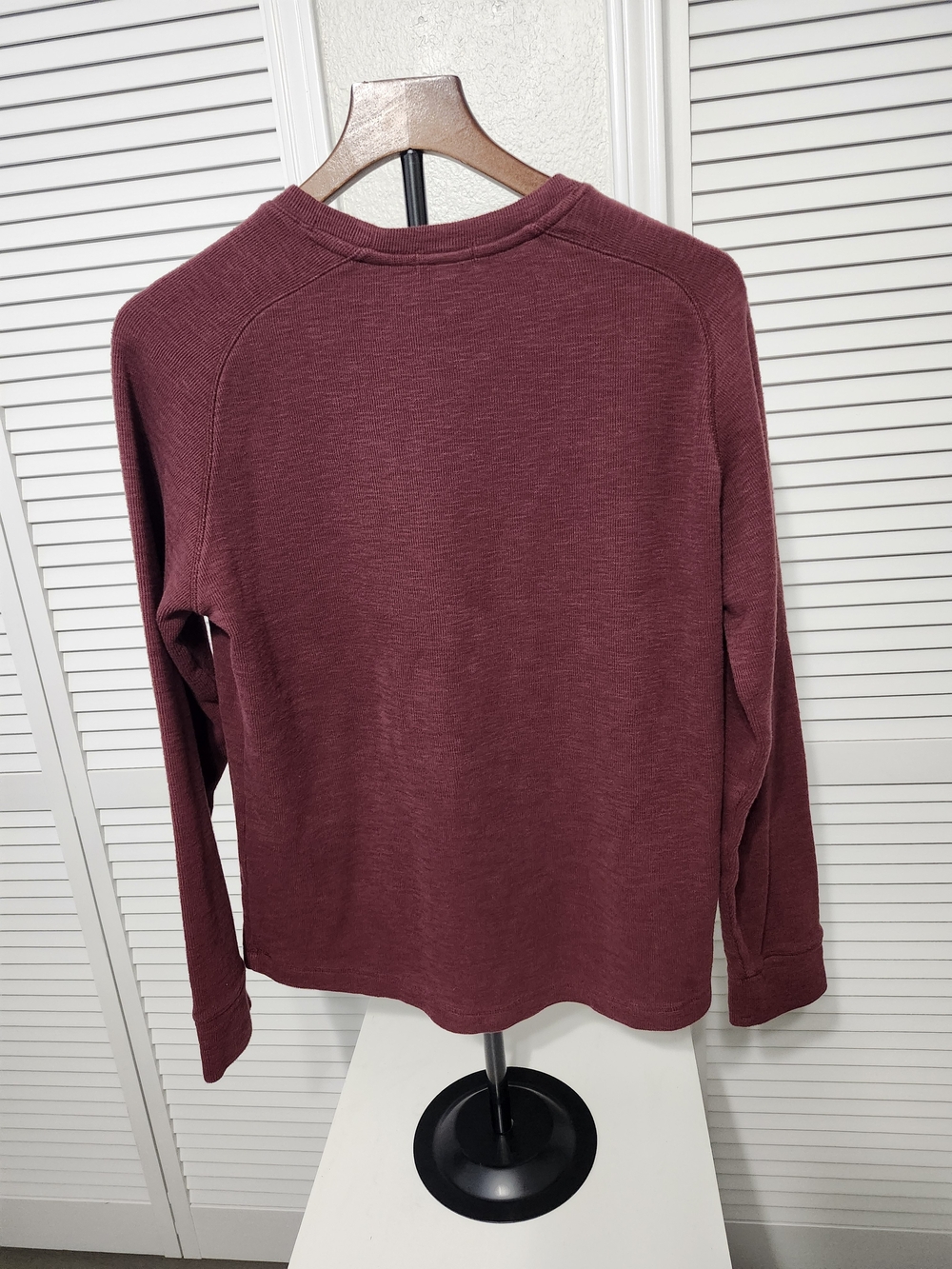Banana Republic Men's Long Sleeve Polo - Burgundy